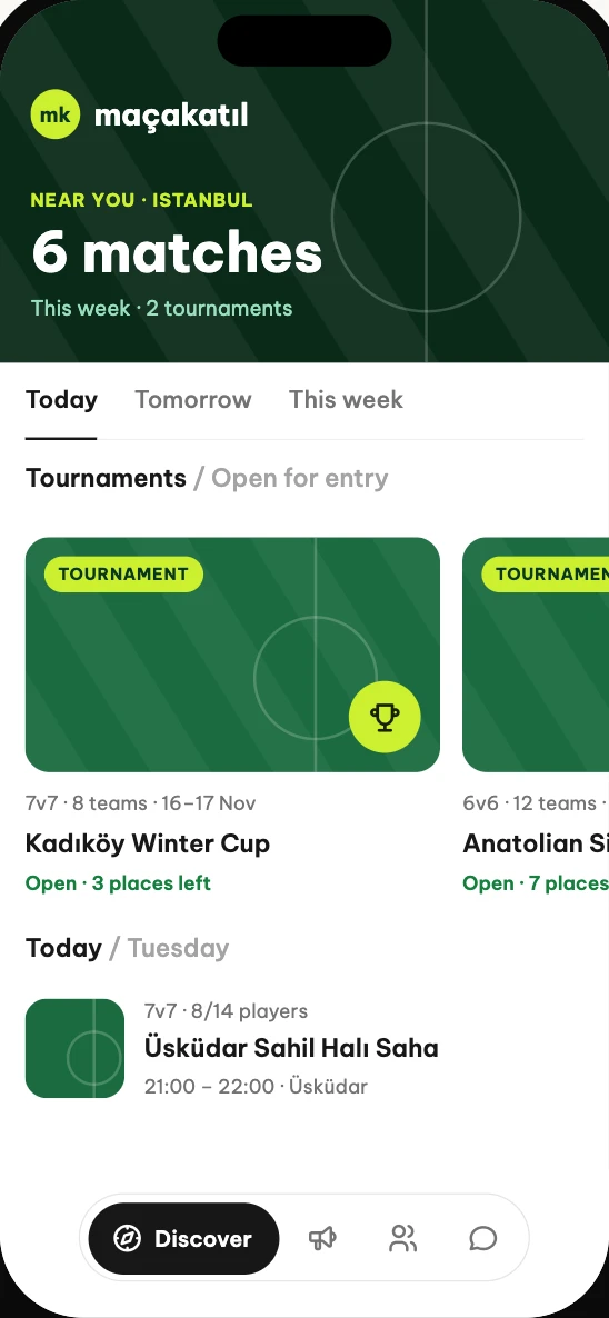 Tournaments in Discover
